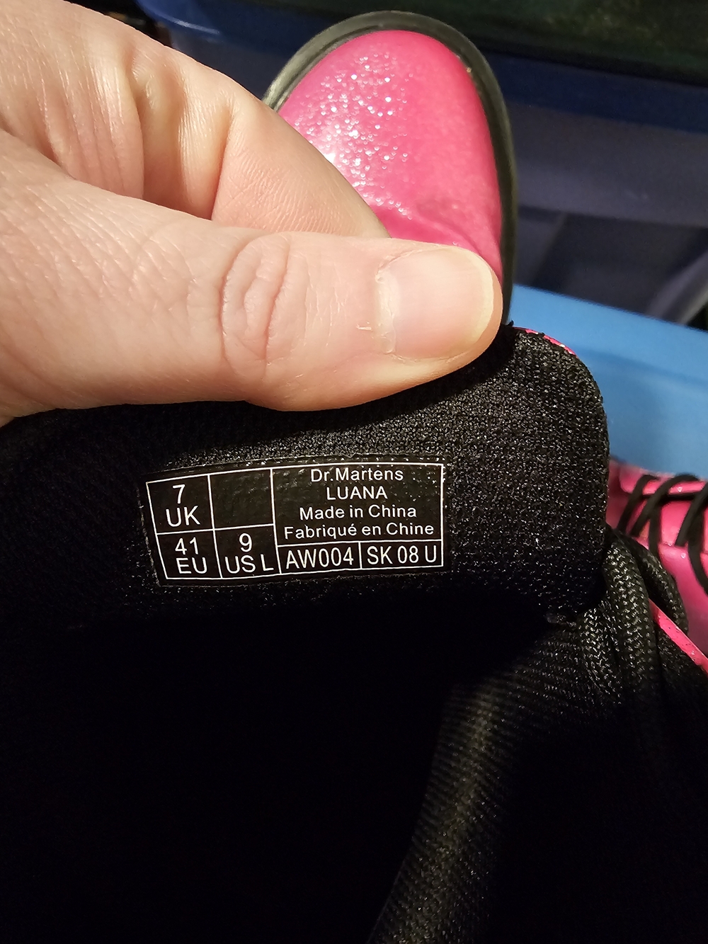 Glittery Hot Pink Dr. Martens Boots - Picture 5 of 7